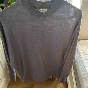 gray pink rose small sweater!